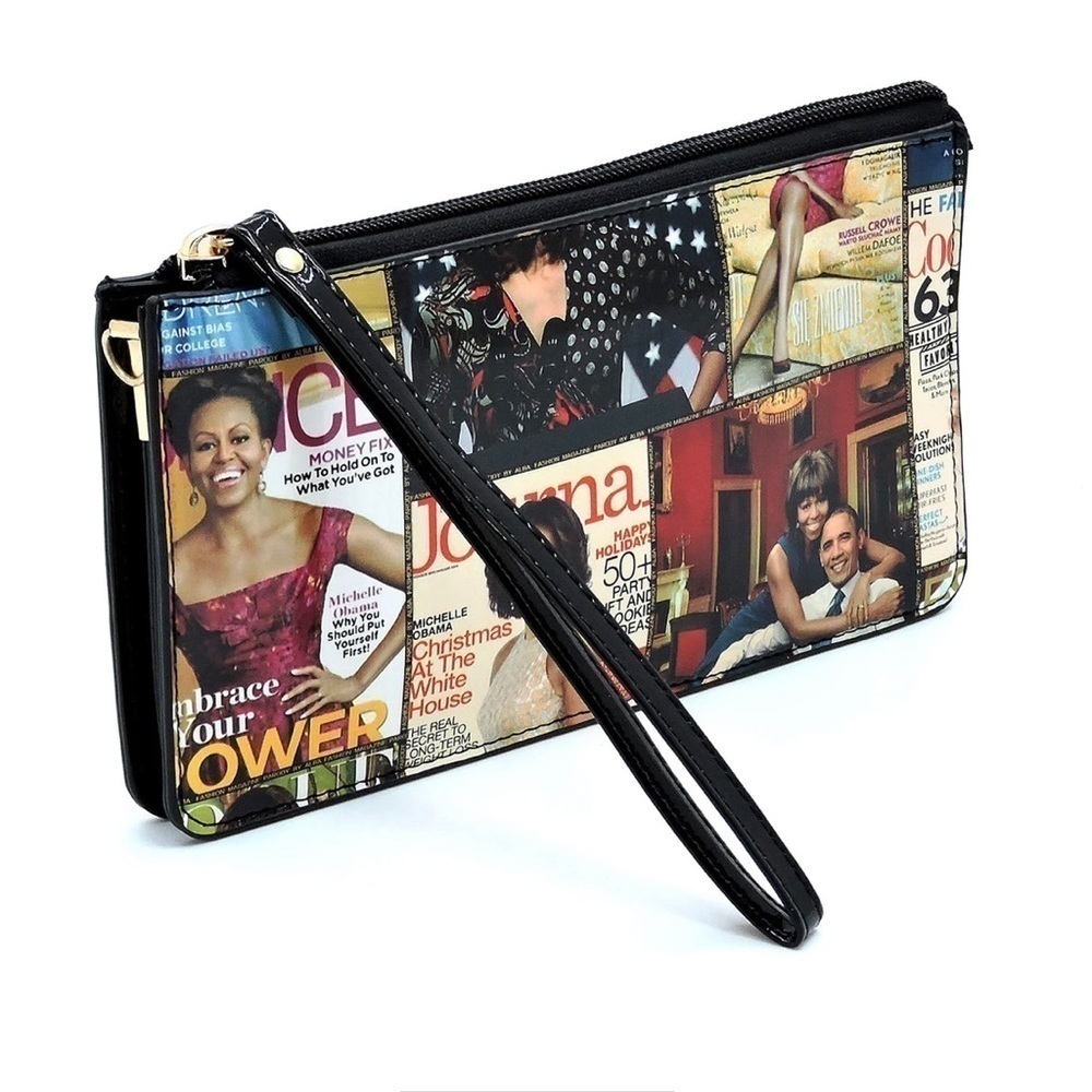 🍾HP🍾Michelle Obama printed wallet with wristlet